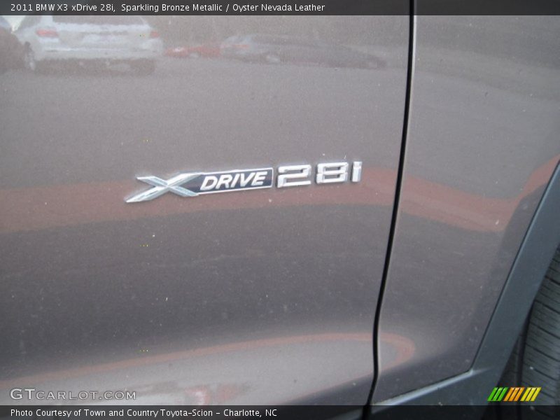 Sparkling Bronze Metallic / Oyster Nevada Leather 2011 BMW X3 xDrive 28i