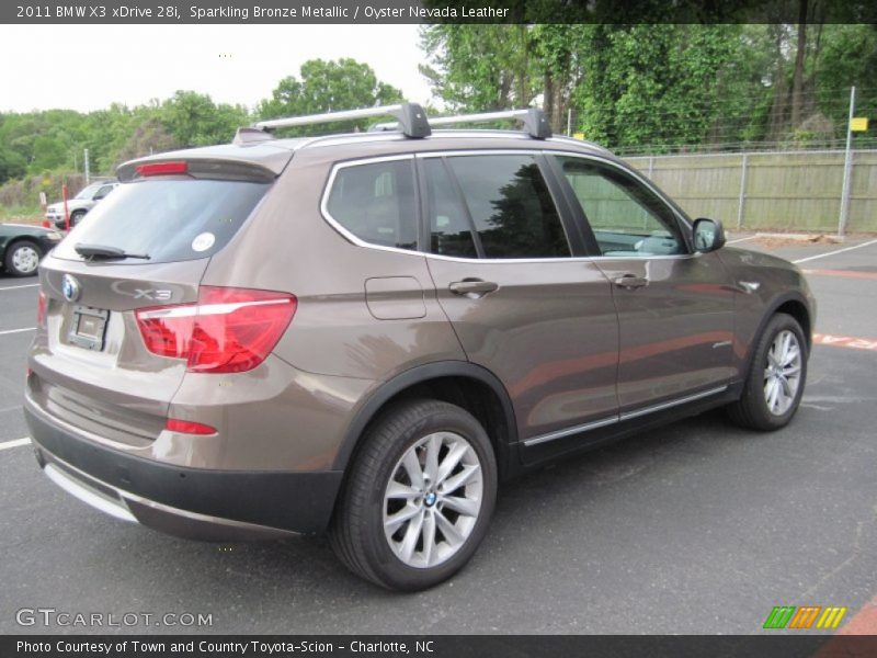 Sparkling Bronze Metallic / Oyster Nevada Leather 2011 BMW X3 xDrive 28i