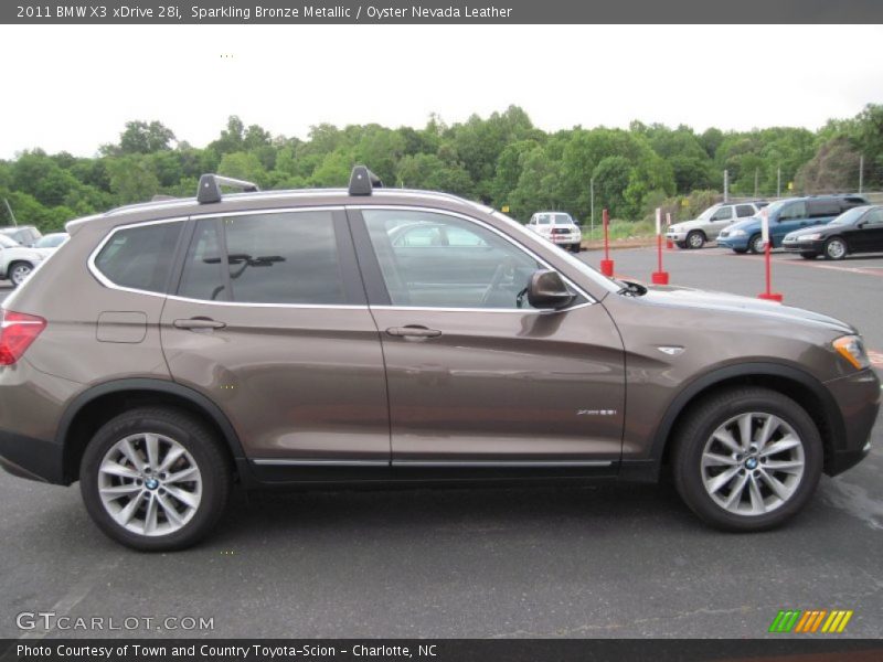 Sparkling Bronze Metallic / Oyster Nevada Leather 2011 BMW X3 xDrive 28i