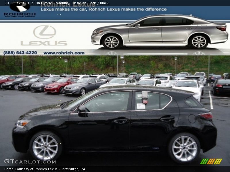 Obsidian Black / Black 2012 Lexus CT 200h Hybrid Premium
