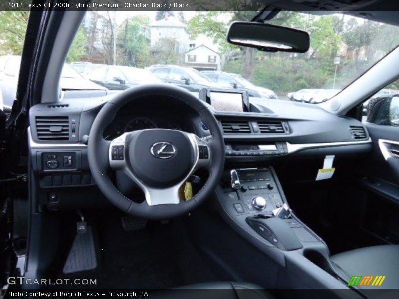 Obsidian Black / Black 2012 Lexus CT 200h Hybrid Premium