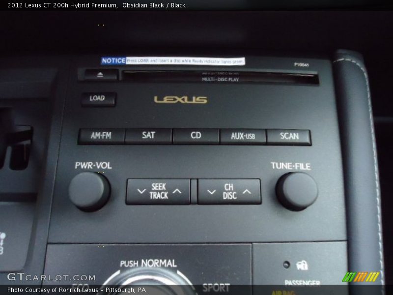Obsidian Black / Black 2012 Lexus CT 200h Hybrid Premium