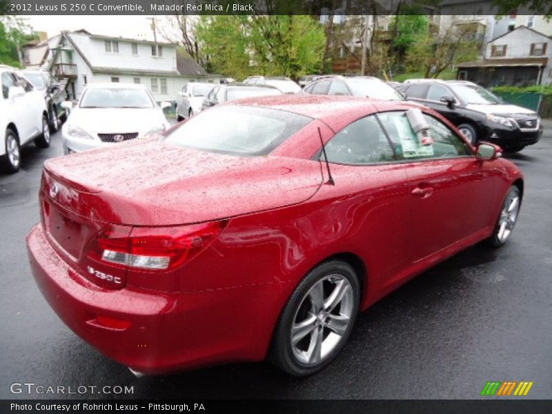 Matador Red Mica / Black 2012 Lexus IS 250 C Convertible