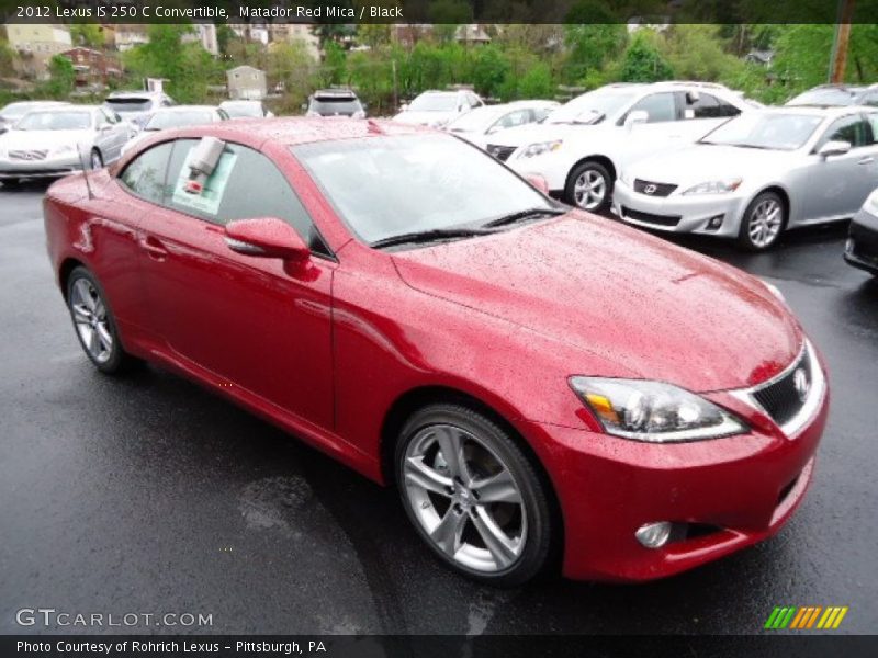 Matador Red Mica / Black 2012 Lexus IS 250 C Convertible