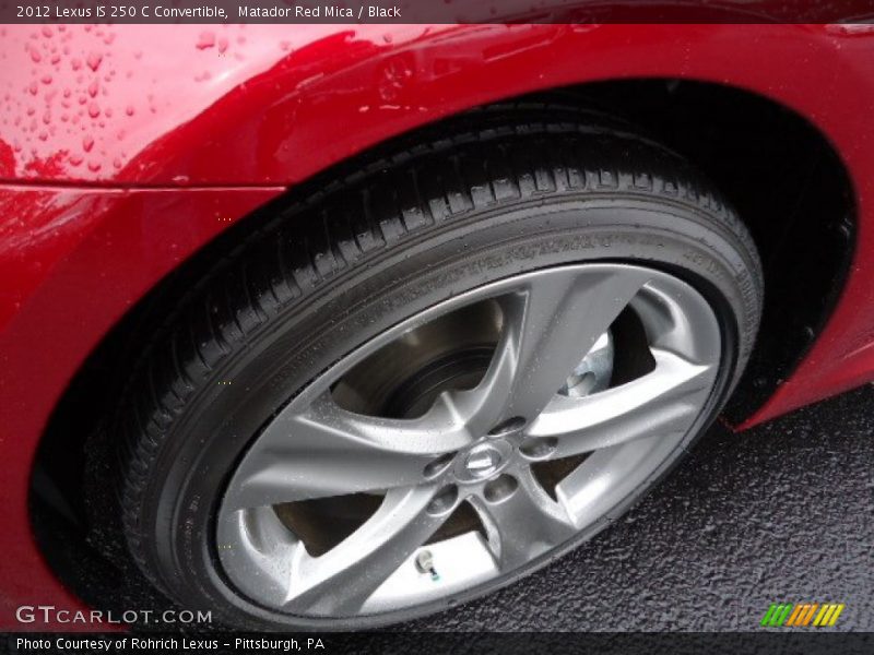 Matador Red Mica / Black 2012 Lexus IS 250 C Convertible