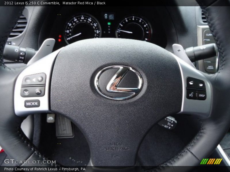 Matador Red Mica / Black 2012 Lexus IS 250 C Convertible