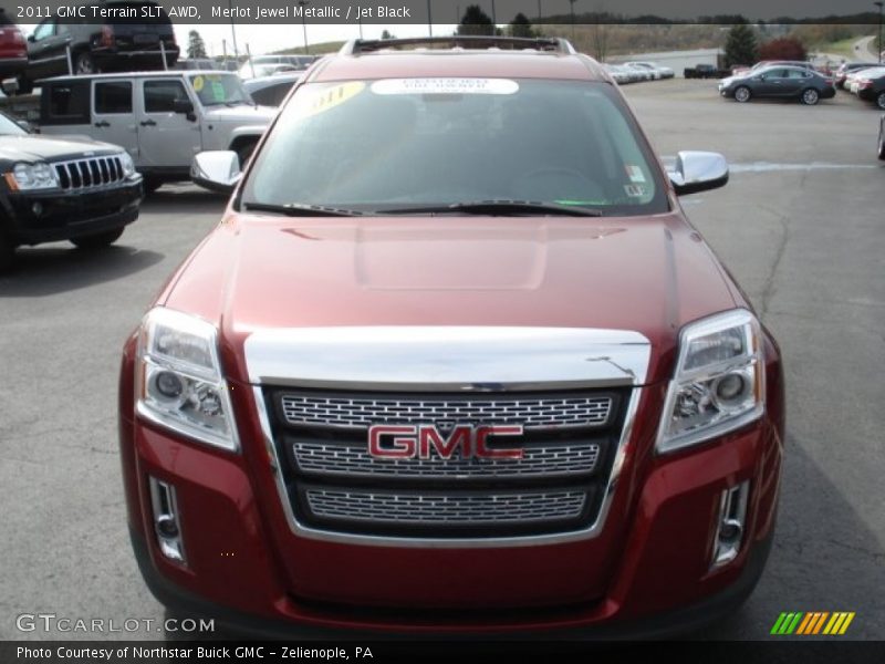 Merlot Jewel Metallic / Jet Black 2011 GMC Terrain SLT AWD