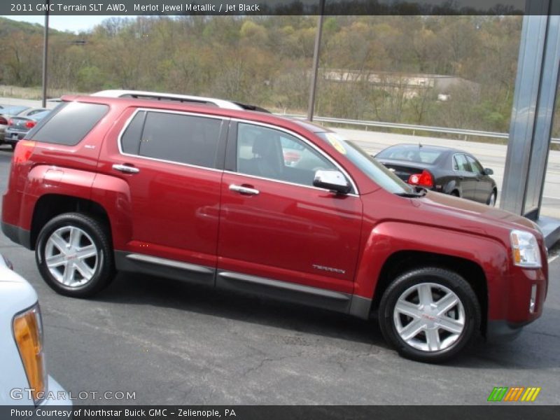 Merlot Jewel Metallic / Jet Black 2011 GMC Terrain SLT AWD