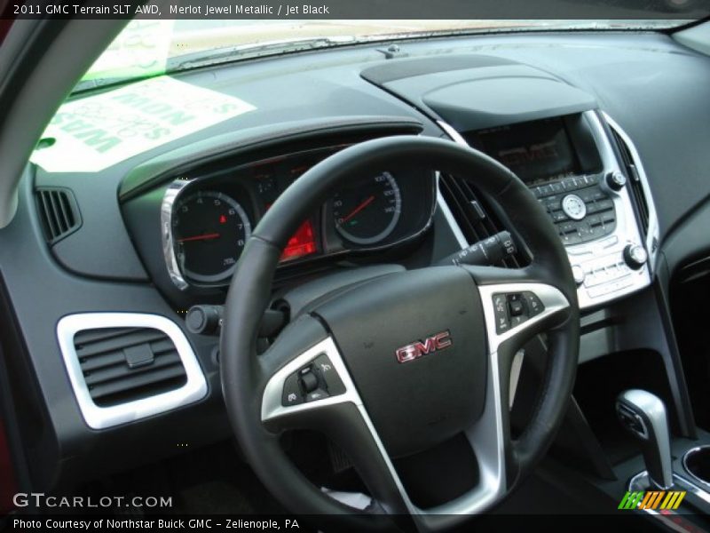 Merlot Jewel Metallic / Jet Black 2011 GMC Terrain SLT AWD