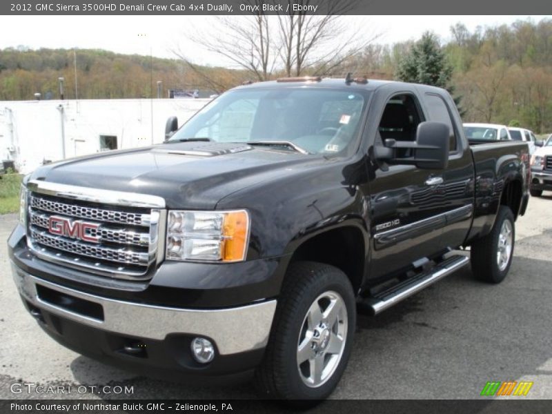 Onyx Black / Ebony 2012 GMC Sierra 3500HD Denali Crew Cab 4x4 Dually