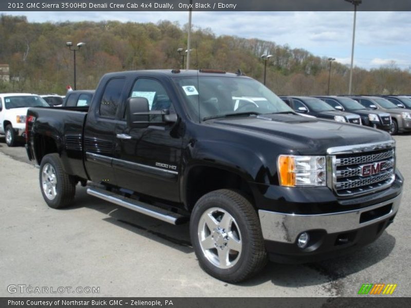 Onyx Black / Ebony 2012 GMC Sierra 3500HD Denali Crew Cab 4x4 Dually