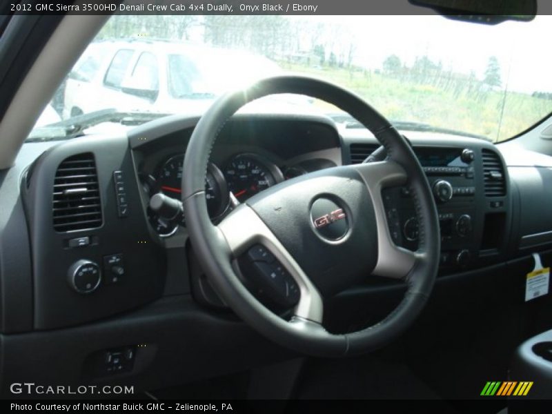 Onyx Black / Ebony 2012 GMC Sierra 3500HD Denali Crew Cab 4x4 Dually