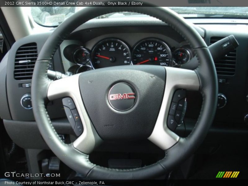 Onyx Black / Ebony 2012 GMC Sierra 3500HD Denali Crew Cab 4x4 Dually