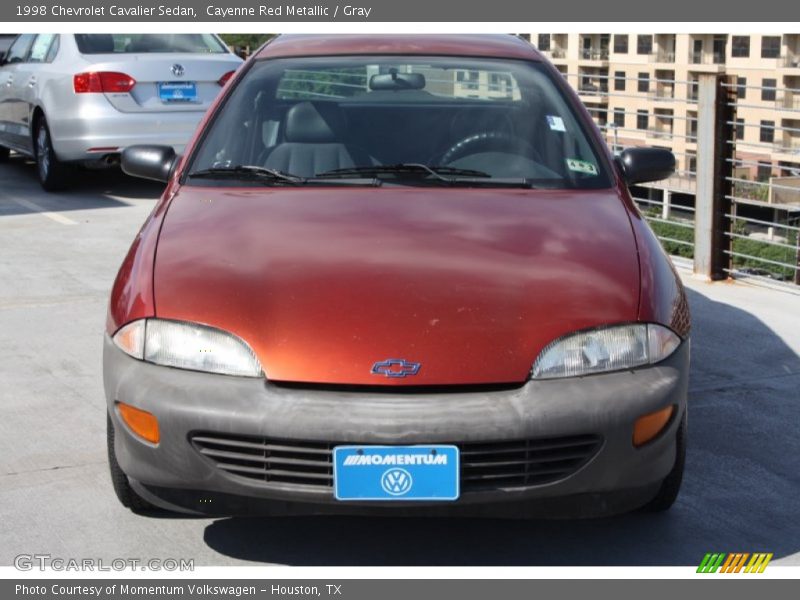 Cayenne Red Metallic / Gray 1998 Chevrolet Cavalier Sedan