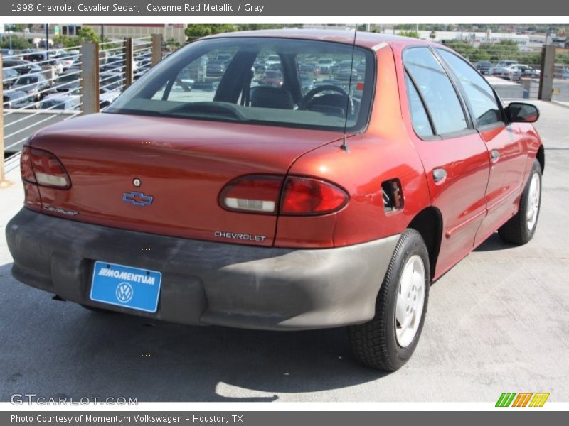 Cayenne Red Metallic / Gray 1998 Chevrolet Cavalier Sedan