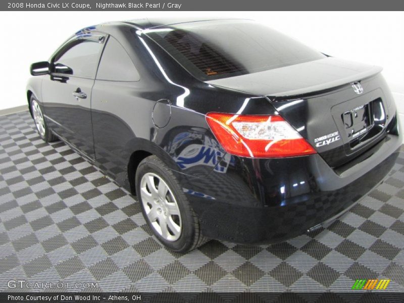 Nighthawk Black Pearl / Gray 2008 Honda Civic LX Coupe