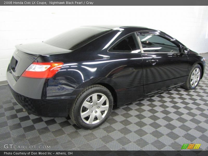 Nighthawk Black Pearl / Gray 2008 Honda Civic LX Coupe