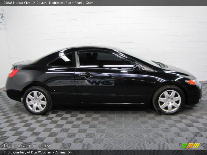 Nighthawk Black Pearl / Gray 2008 Honda Civic LX Coupe