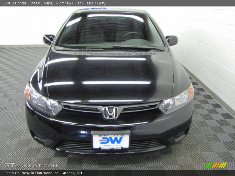 Nighthawk Black Pearl / Gray 2008 Honda Civic LX Coupe