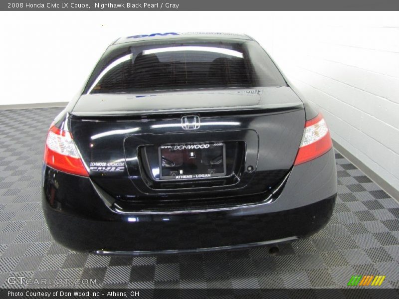 Nighthawk Black Pearl / Gray 2008 Honda Civic LX Coupe