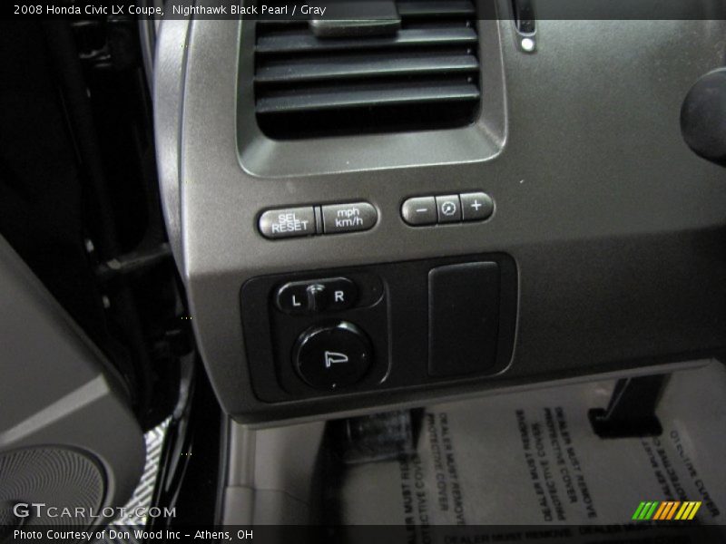 Nighthawk Black Pearl / Gray 2008 Honda Civic LX Coupe