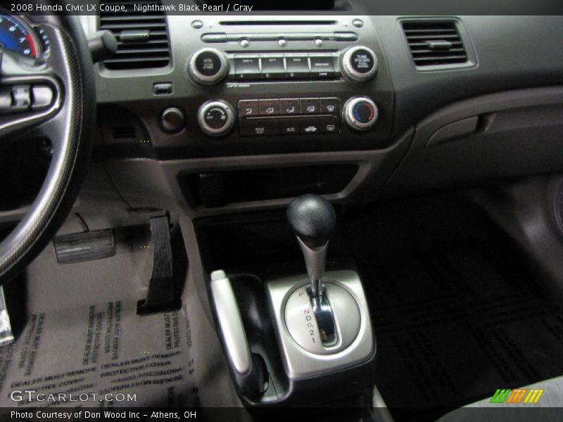 Nighthawk Black Pearl / Gray 2008 Honda Civic LX Coupe