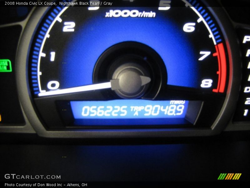 Nighthawk Black Pearl / Gray 2008 Honda Civic LX Coupe