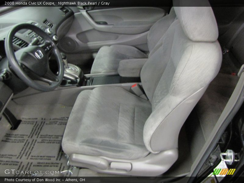 Nighthawk Black Pearl / Gray 2008 Honda Civic LX Coupe