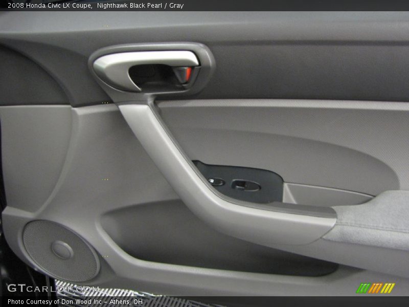 Nighthawk Black Pearl / Gray 2008 Honda Civic LX Coupe