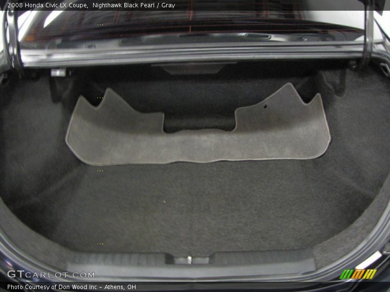 Nighthawk Black Pearl / Gray 2008 Honda Civic LX Coupe