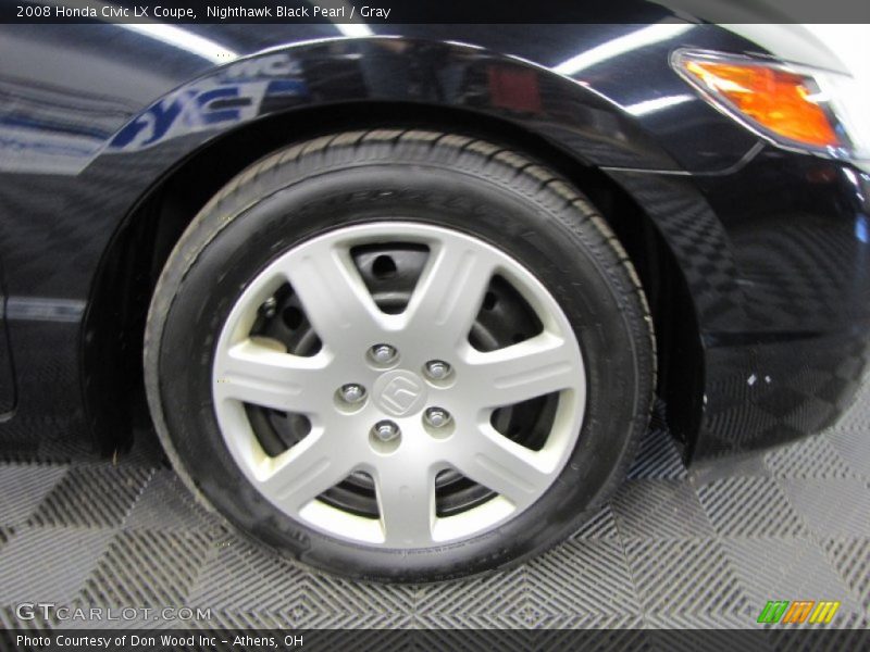Nighthawk Black Pearl / Gray 2008 Honda Civic LX Coupe