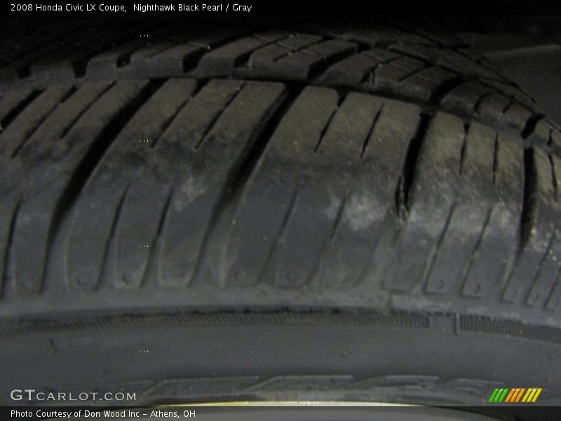 Nighthawk Black Pearl / Gray 2008 Honda Civic LX Coupe