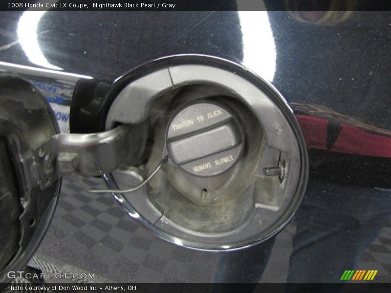 Nighthawk Black Pearl / Gray 2008 Honda Civic LX Coupe