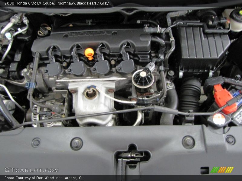 Nighthawk Black Pearl / Gray 2008 Honda Civic LX Coupe