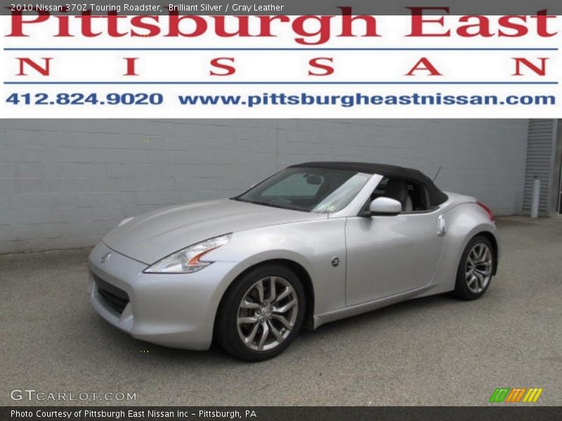 Brilliant Silver / Gray Leather 2010 Nissan 370Z Touring Roadster