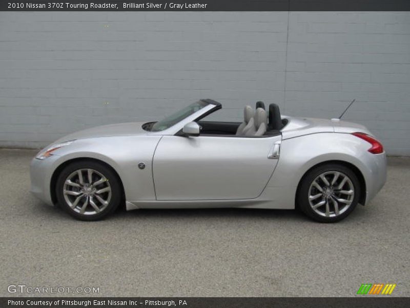 Brilliant Silver / Gray Leather 2010 Nissan 370Z Touring Roadster