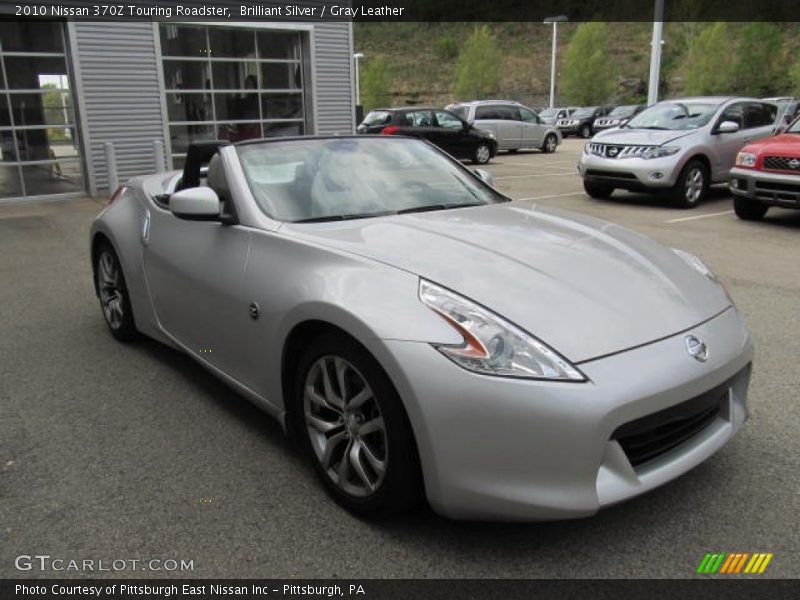 Brilliant Silver / Gray Leather 2010 Nissan 370Z Touring Roadster