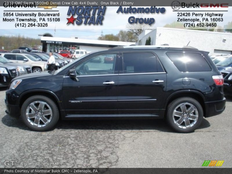 Onyx Black / Ebony 2012 GMC Sierra 3500HD Denali Crew Cab 4x4 Dually