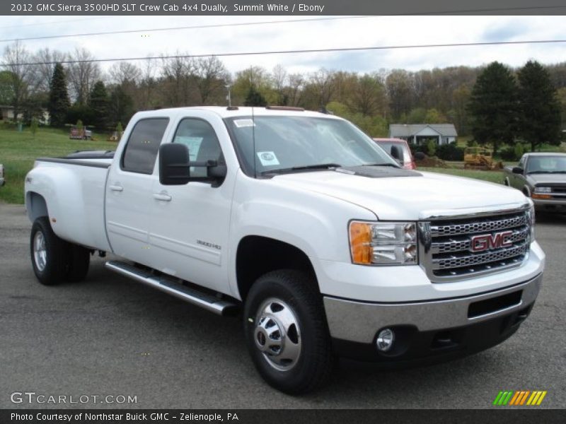 Front 3/4 View of 2012 Sierra 3500HD SLT Crew Cab 4x4 Dually