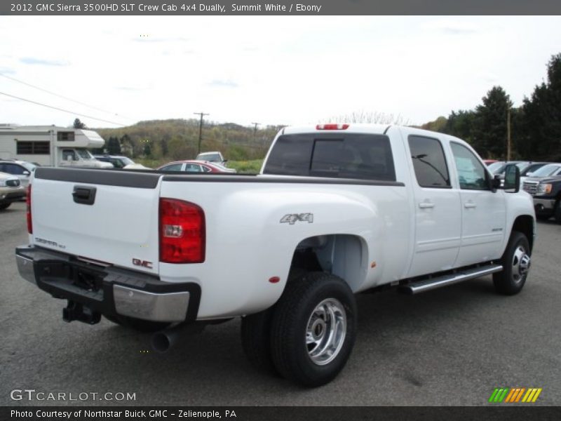 Summit White / Ebony 2012 GMC Sierra 3500HD SLT Crew Cab 4x4 Dually