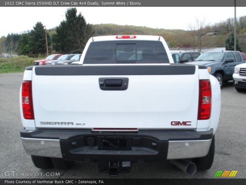 Summit White / Ebony 2012 GMC Sierra 3500HD SLT Crew Cab 4x4 Dually