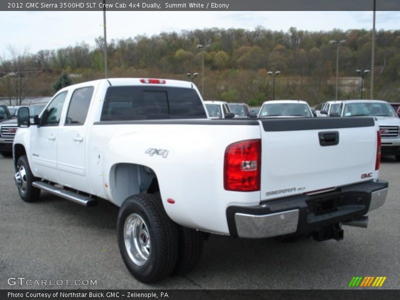 Summit White / Ebony 2012 GMC Sierra 3500HD SLT Crew Cab 4x4 Dually