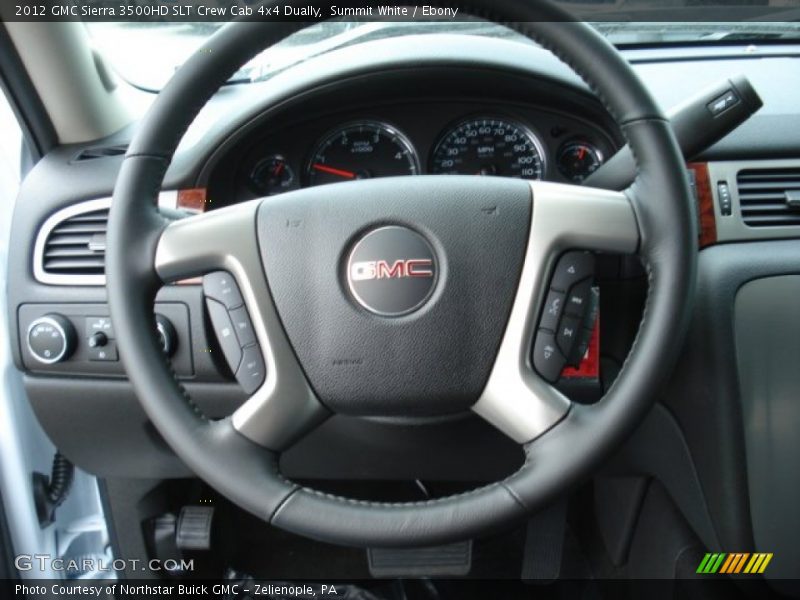 Summit White / Ebony 2012 GMC Sierra 3500HD SLT Crew Cab 4x4 Dually