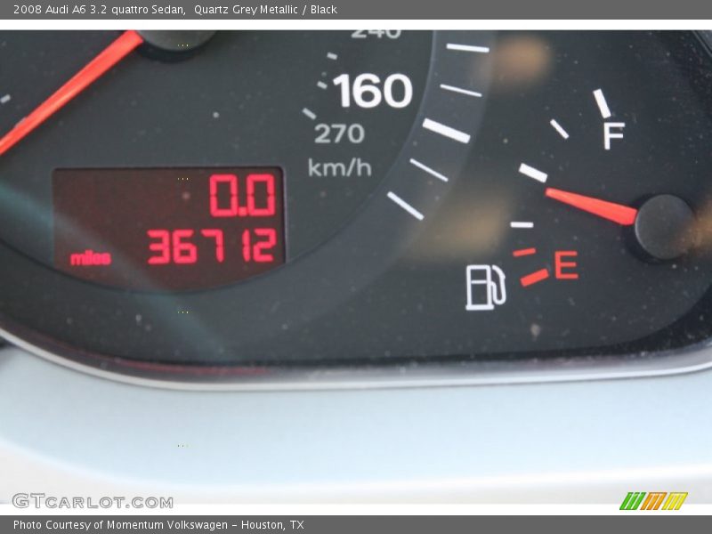 Quartz Grey Metallic / Black 2008 Audi A6 3.2 quattro Sedan