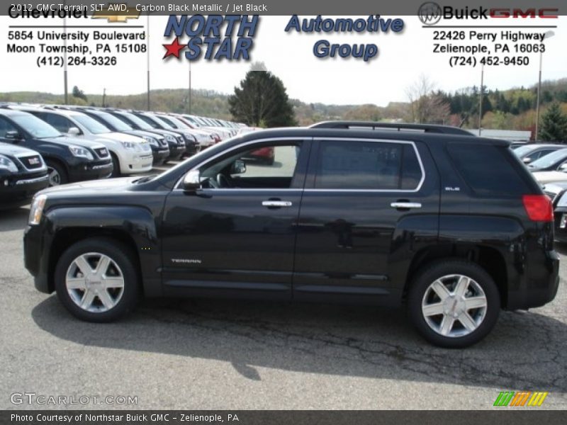 Carbon Black Metallic / Jet Black 2012 GMC Terrain SLT AWD