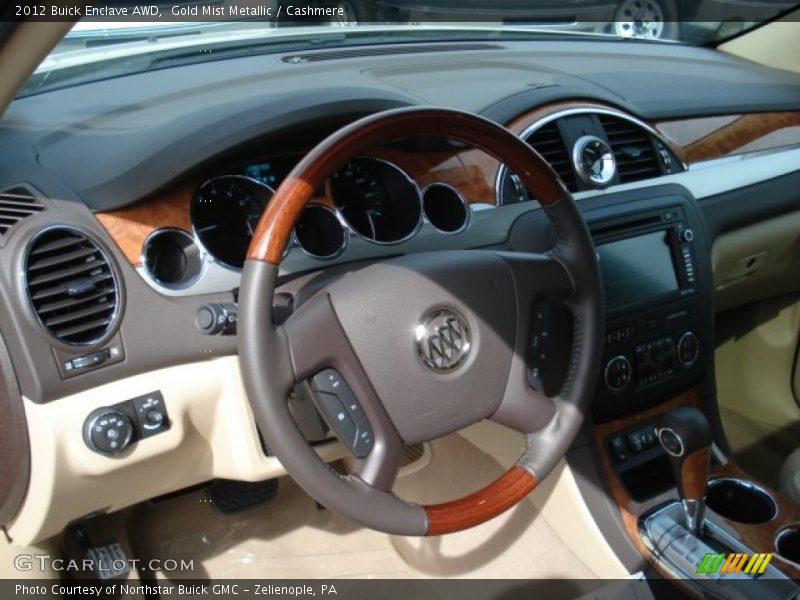 Gold Mist Metallic / Cashmere 2012 Buick Enclave AWD