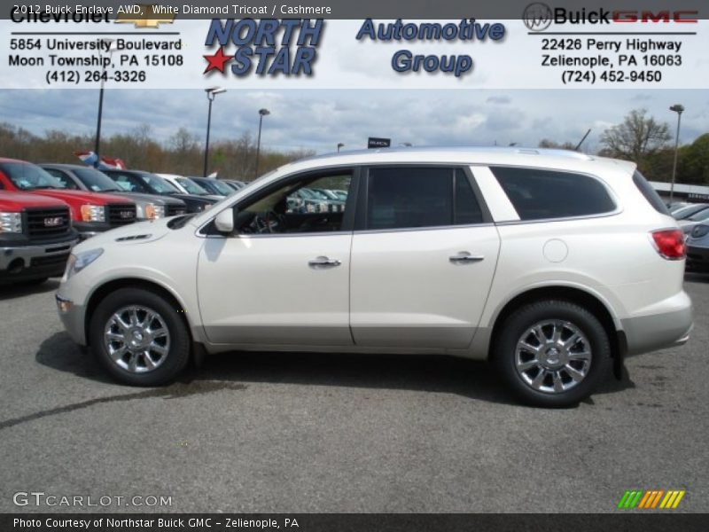 White Diamond Tricoat / Cashmere 2012 Buick Enclave AWD