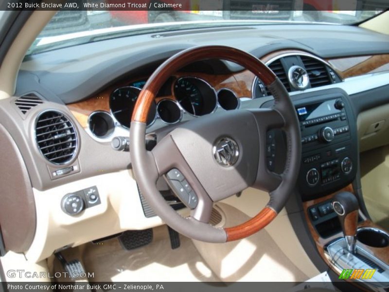 White Diamond Tricoat / Cashmere 2012 Buick Enclave AWD