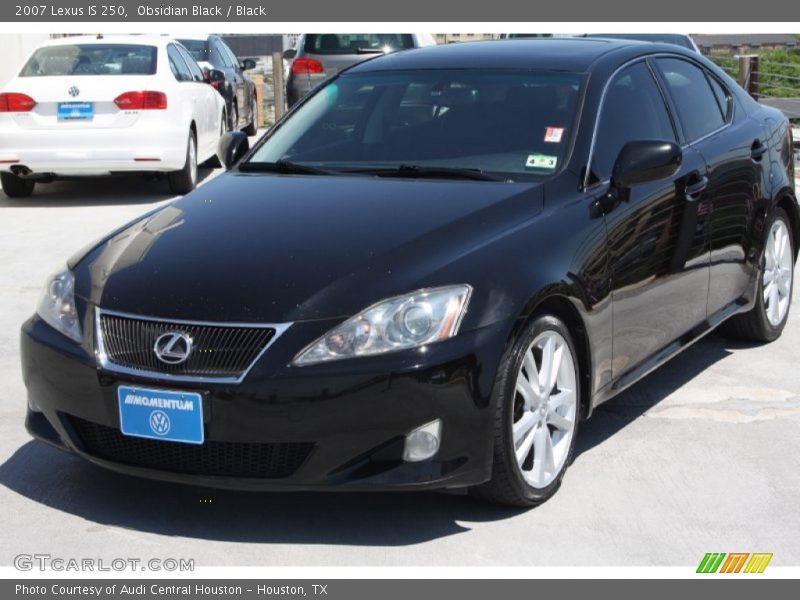 Obsidian Black / Black 2007 Lexus IS 250