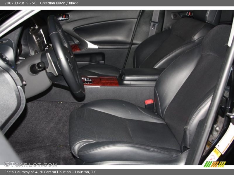 Obsidian Black / Black 2007 Lexus IS 250